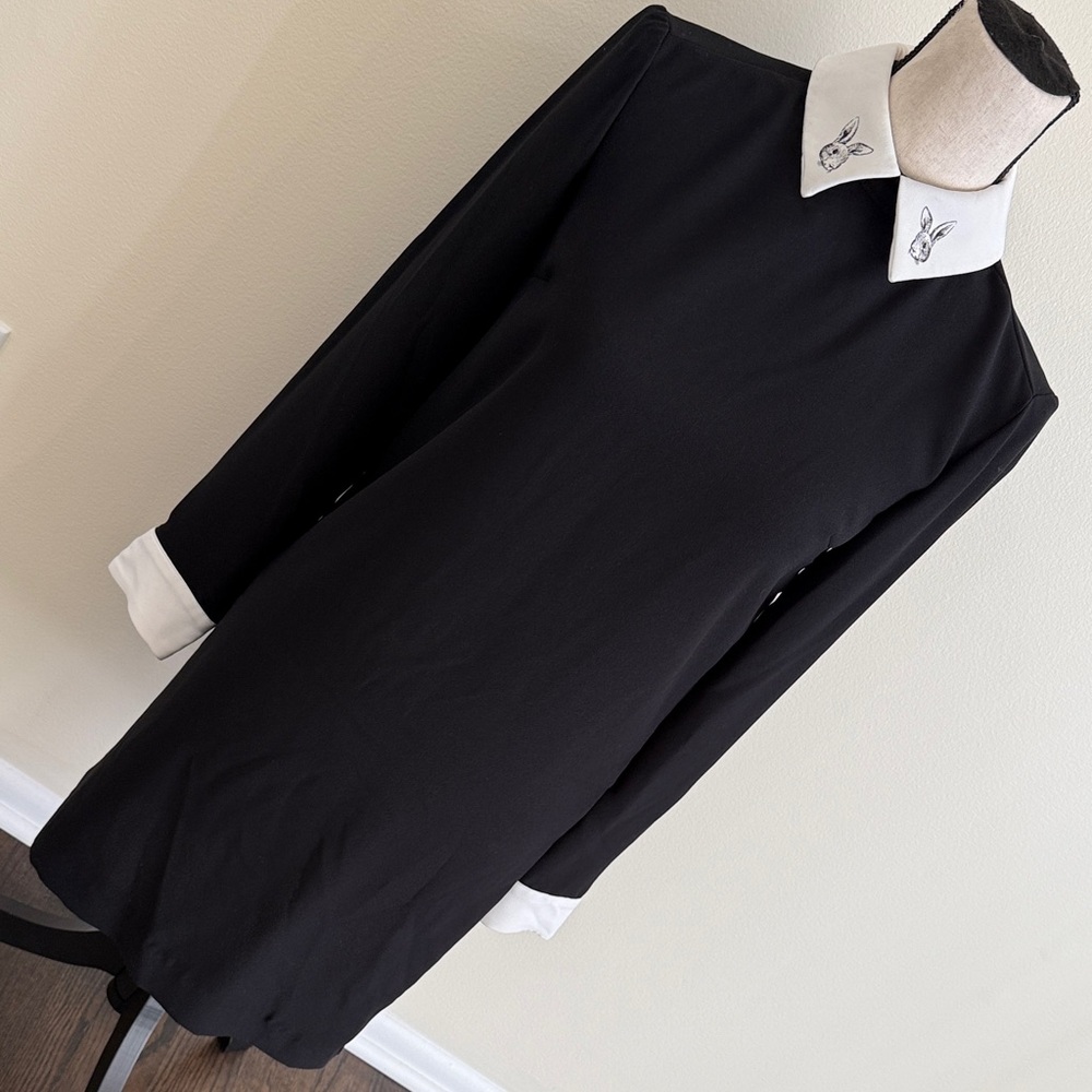 Victoria Beckham for Target Black Dress with White Collar and Cuffs XS